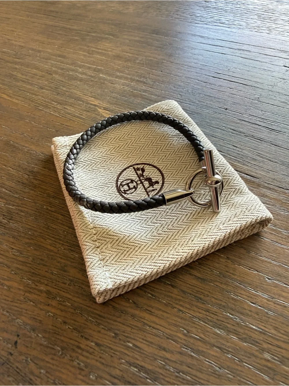 Hermes Braided Leather Men's Bracelet
